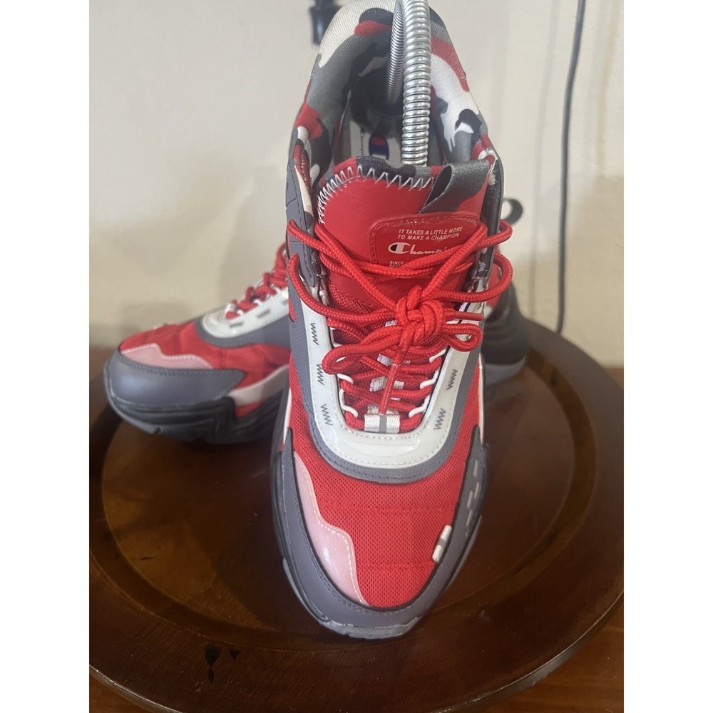 Champion Hyper C Flood Scarlet Gray Black Mens‎ 9 .5 Sneakers Trainers Athletic View 2